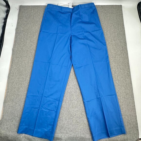 NEW! Alfred Dunner Straight Leg Pants Mid Rise Lappis/ Blue 16 Stretch Waist $48 - Picture 4 of 13
